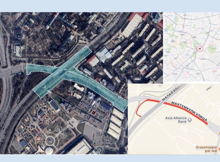 На участке улицы Махтумкули города Ташкента до 1 ноября ограничили движение транспорта