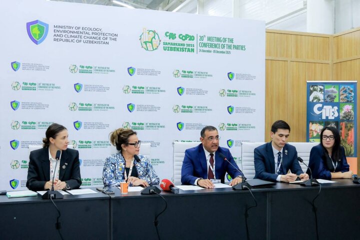 Первая пресс-конференция CITES CoP20 прошла в Самарканде