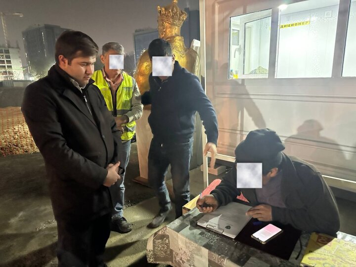 Стройка в Мирабадском районе предупреждена за поднятие пыли в атмосферу