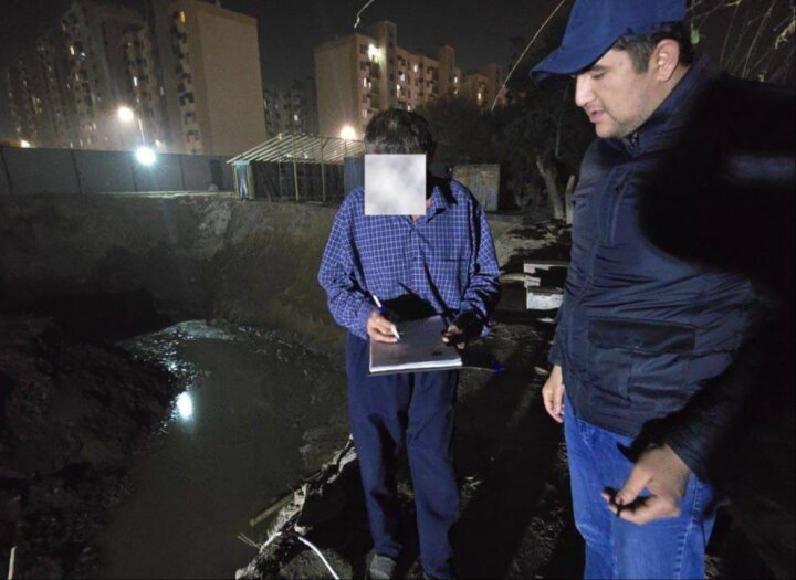 В Ташкенте со стройки в канал сливали загрязнённую воду