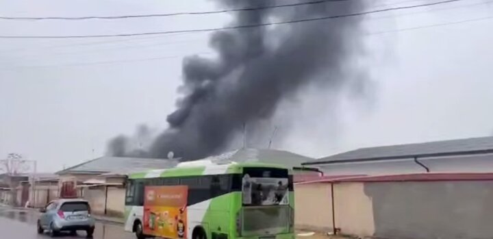 В Янгихаётском районе произошёл пожар в производственном цеху