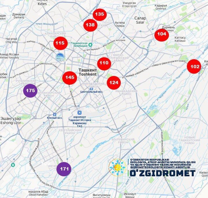 Загрязнённый воздух продолжает портить здоровье жителей Ташкента