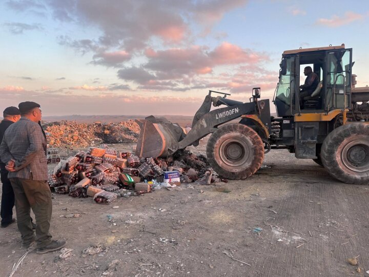 В Навои изъятое у осужденного имущество уничтожено и захоронено
