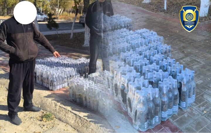 Более тысячи бутылок контрафактного алкоголя изъяли в Каракалпакстане