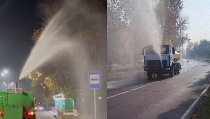 В Ташкенте начали бороться с пылью