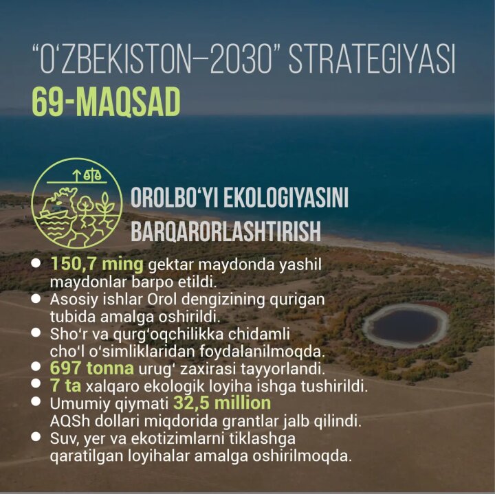 В Приаралье за 2025 год привлекли 32,5 млн долларов грантов