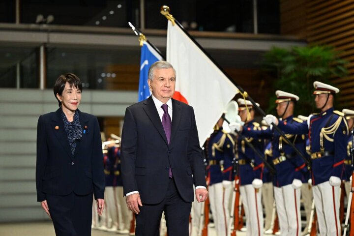 В Токио прозвучали гимны Узбекистана и Японии