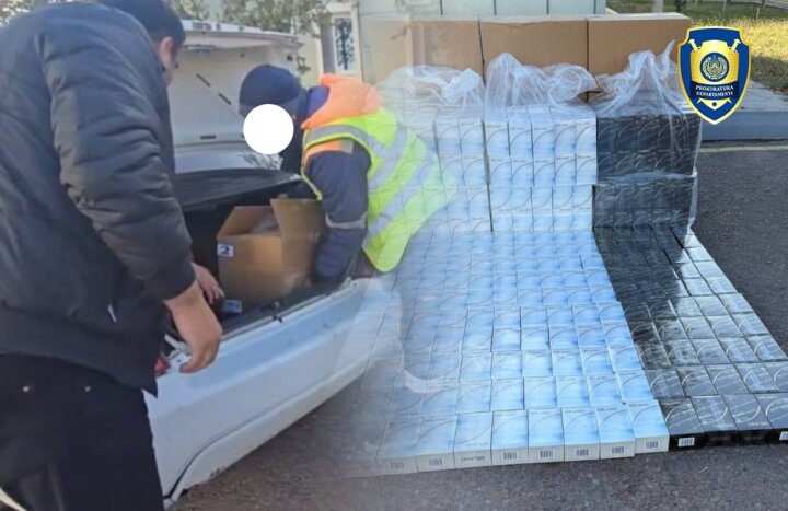 Крупную партию сигарет изъяли в Ахангаране