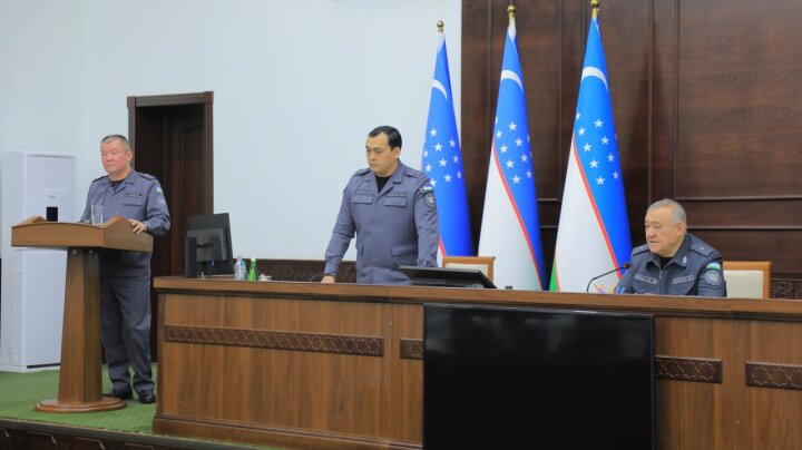 Руководство УВД Джизакской области рассмотрело итоги работы за 2025 год