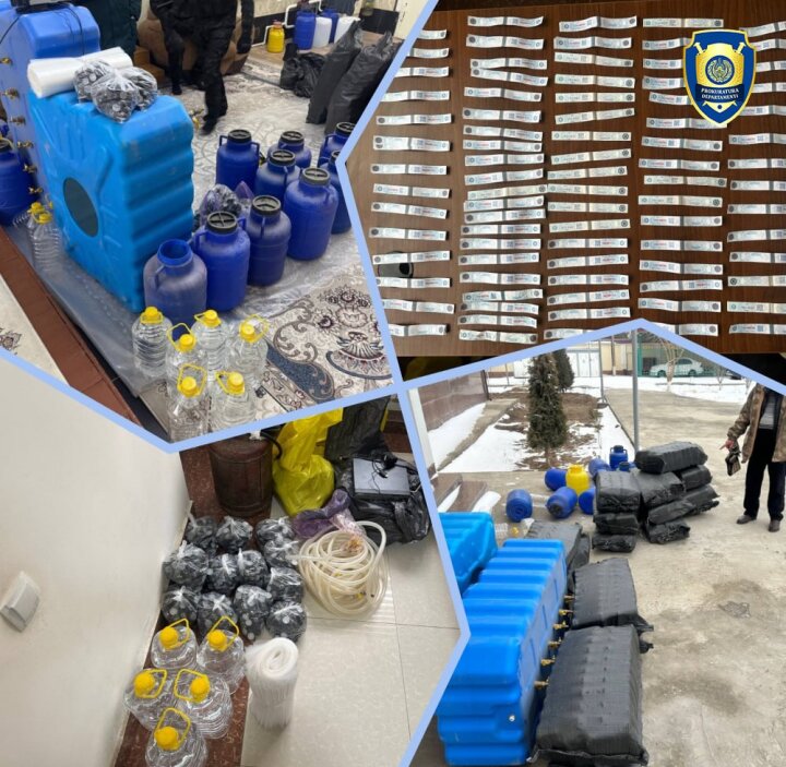 В Турткуле выявили подпольный цех по производству водки