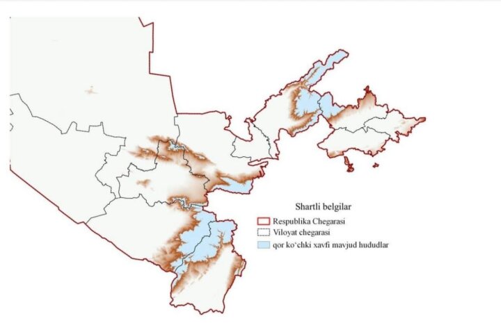 В горных районах Узбекистана экстренно объявили лавинную опасность