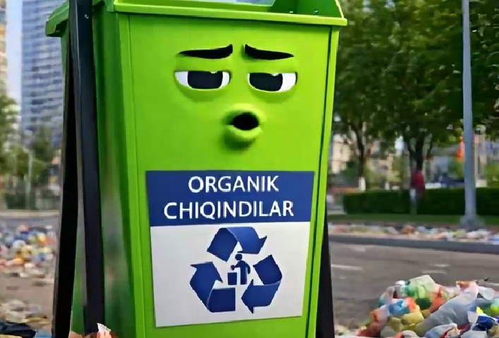 Узбекистанцам объяснили правила сортировки мусора по цветам контейнеров